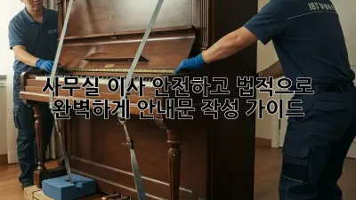 사무실 이사, 안전하고 법적으로 완벽하게! 안내문 작성 가이드
