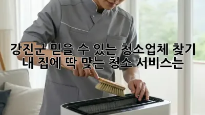 강진군 믿을 수 있는 청소업체 찾기: 내 집에 딱 맞는 청소 서비스는?